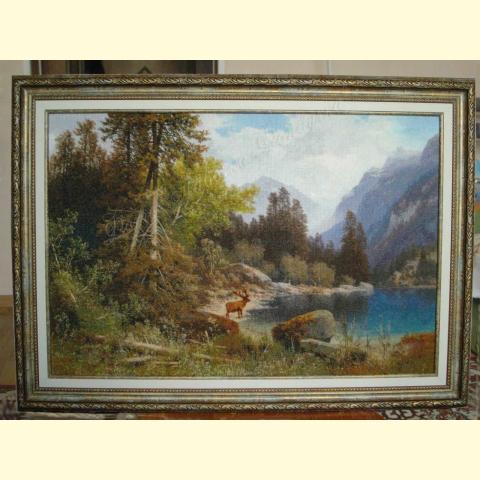 Оформленная вышивка  - Ткань: Лугана 25 ct, техника: петит-поинт <br>Автор вышивки: Елена Кудинова (елка)