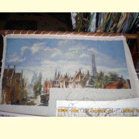 Вышивка  - ткань: Линда 27 ct, техника: петит-поинт <br>Автор вышивки: Климантова Светална (Rebekka)