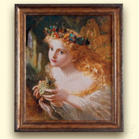 Оформленная вышивка  - ткань: Страмин-Конгресс 24 ct, техника: петит-поинт <br>Автор вышивки: Марина Зобова (MarinaZ)