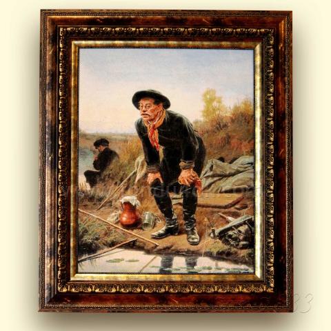 Оформленная вышивка  - ткань: Линда 27 ct, техника: петит-поинт <br>Автор вышивки: Татьяна Николаева (tina163)