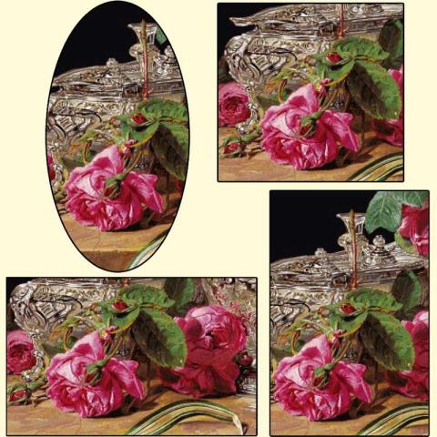 Варианты кадрирования схемы вышивки