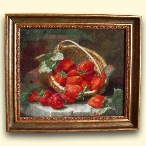 Оформленная вышивка  - ткань: Лугана 25 ct, техника: петит-полукрест <br>Автор вышивки: Елена Корсакова (Loreley)