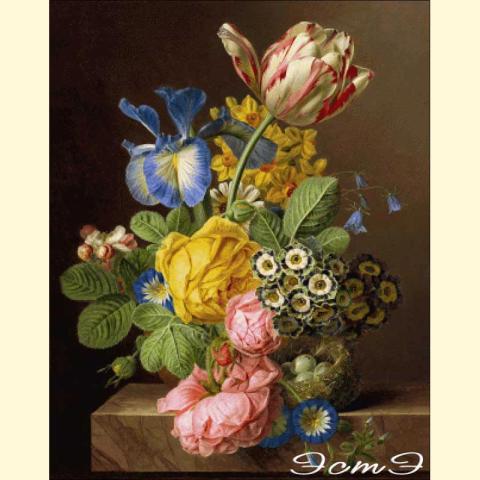 Скрин - компьютерное изображение схемы вышивки