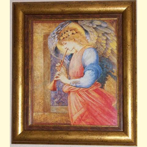 Оформленная вышивка  - ткань: Лугана 25 ct, техника: петит-поинт <br>Автор вышивки: Спичкова Людмила (Tusya)