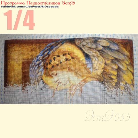 Вышивка  - ткань: Линда 27 ct, техника: петит-поинт <br>Автор вышивки: Екатерина Мусатова  (Gatto)<br>Программа Первоотшивов 2022, приз 1/4 работы