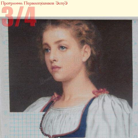 Вышивка  - ткань: Страмин-Конгресс 24 ct, техника: петит-поинт <br>Автор вышивки: Марина Зобова (MarinaZ)<br>Программа Первоотшивов 2014, приз 3/4 работы