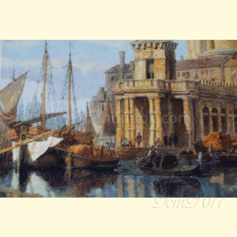 Вышивка  - ткань: Лугана 25 ct, техника: петит-полукрест <br>Автор вышивки: Елена Ветрова (Elena_V)<br>вышивка по схеме 077.1 увеличенного размера