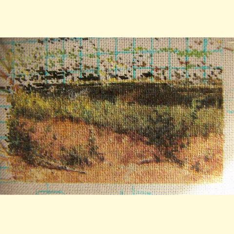 Вышивка  - ткань: Линда 27 ct, техника: петит-поинт <br>Автор вышивки: Людмила Пинаева (люпин)