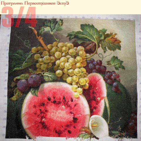 Вышивка  - ткань: Аида 18 ct, техника: петит/полукрест в 4 нитки<br>Автор вышивки: Евгения Логинова <br>Программа Первоотшивов 2013, приз 3/4 работы