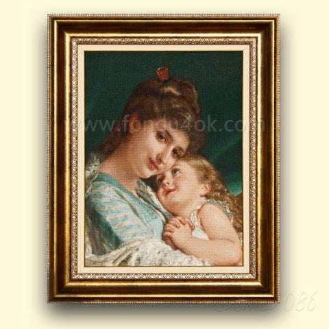 Оформленная вышивка  - ткань: Аида 18 ct, техника: крестик в 2 нитки<br>Автор вышивки: Татьяна Якубова