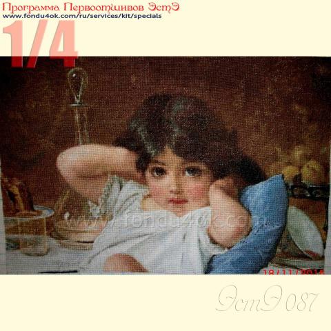 Вышивка  - ткань: Лугана 25 ct, техника: петит-поинт <br>Автор вышивки: Мусина Эльмира (elishka)<br>Программа Первоотшивов 2015, приз 1/4 работы