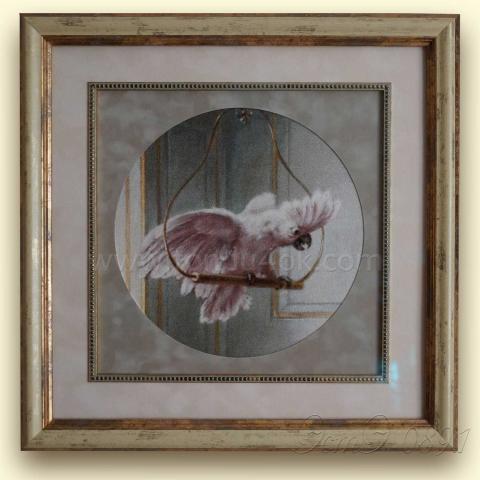 Оформленная вышивка  - ткань: Лугана 25 ct, техника: петит-поинт <br>Автор вышивки: Елена Ветрова (Elena_V)