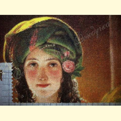 Вышивка  - ткань: сетка ГобленСет  25 ct, техника: петит-поинт <br>Автор вышивки: Светлана Будилова (самаялучшая)<br>Программа Первоотшивов 2013, приз 1/4 работы