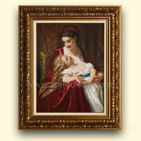 Оформленная вышивка  - ткань: Лугана 25 ct, техника: петит-поинт <br>Автор вышивки: Ольга Головина (Путешественница)