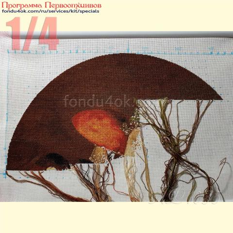 Вышивка  - ткань: Сетка гобеленовая 25 ct, техника: петит/полукрест <br>Автор вышивки: Алла Ехвалова (aekhvalova)<br>Программа Первоотшивов 2025, приз 1/4 работы