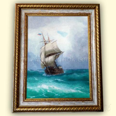 Оформленная вышивка  - ткань: Лугана 25 ct, техника: петит-поинт <br>Автор вышивки:  Альбина Сапронова (Альбина)