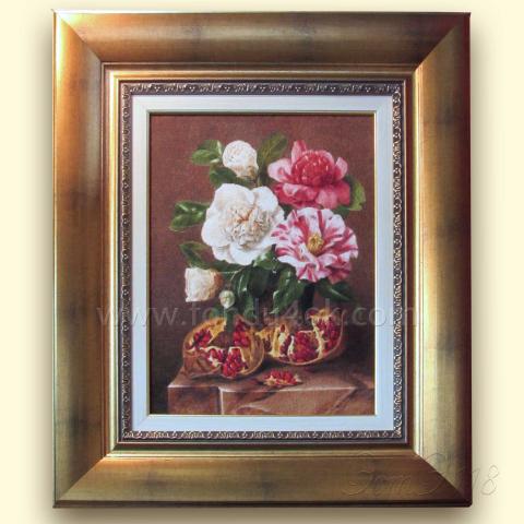 Оформленная вышивка  - ткань: Лугана 25 ct, техника: петит-полукрест<br>Автор вышивки: Лобачева Халида (Aza)