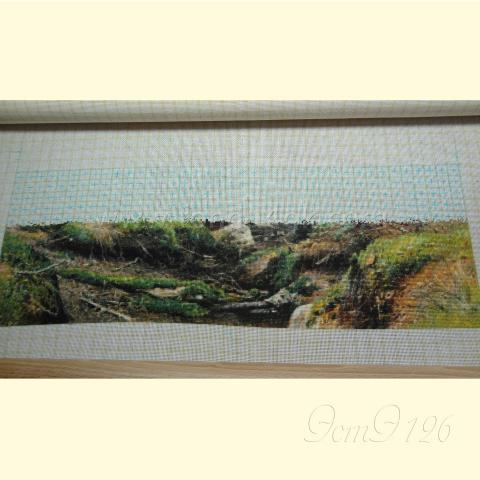 Вышивка  - ткань: Сетка гобеленовая 25 ct, техника: петит/полукрест <br>Автор вышивки:  Светлана (svetik)<br>Программа Первоотшивов 2016, приз 1/4 работы