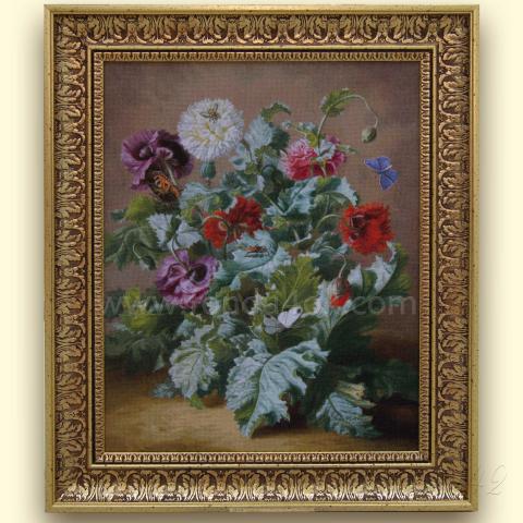 Оформленная вышивка  - ткань: Аида 18 ct, техника: крестик в 2 нитки<br>Автор вышивки: Головина Марина Петровна