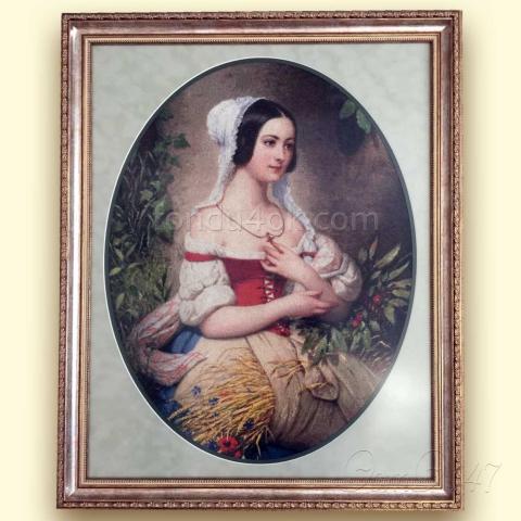 Оформленная вышивка  - ткань: Аида 18 ct, техника: крестик <br>Автор вышивки: Надежда Полянская