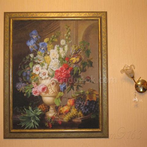 Оформленная вышивка  - ткань: Аида 18 ct, техника: крестик в 2 нитки<br>Автор вышивки: Лариса Бекряшева (ЛаВи)