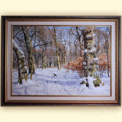 Оформленная вышивка  - ткань: Аида 18 ct, техника: крест <br>Автор вышивки: Ирина Варламова (warlaam)