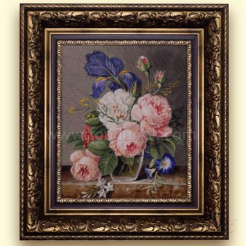 Оформленная вышивка  - ткань: Конгресс-Страмин 24 ct, , техника: петит/полукрест <br>Автор вышивки: Елена (к@линка)