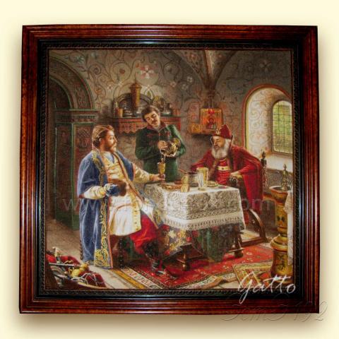 Оформленная вышивка  - ткань: Линда 27 ct, техника: петит-полукрест<br>Автор вышивки: Екатерина Мусатова  (GattoC)