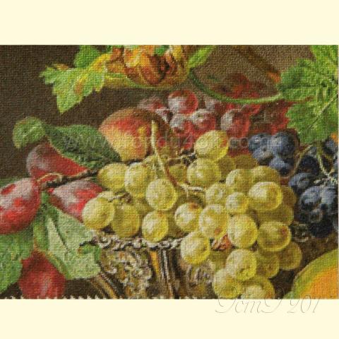 Вышивка  - ткань: cетка гобеленовая 25 ct, техника: петит-поинт <br>Автор вышивки: Плешкова Марина (Marnik)