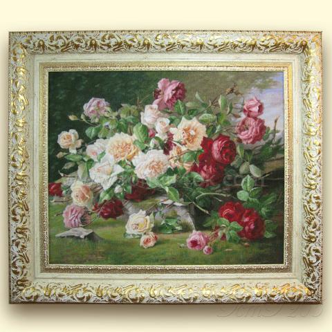 Оформленная вышивка  - ткань: Аида 18 ct, техника: крестик <br>Автор вышивки: Аскерова Марина