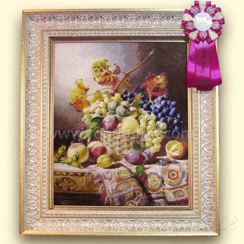 Оформленная вышивка  - ткань: Лугана 25 ct, техника: петит-полукрест <br>Автор вышивки: Воинова Виолетта (Виола)