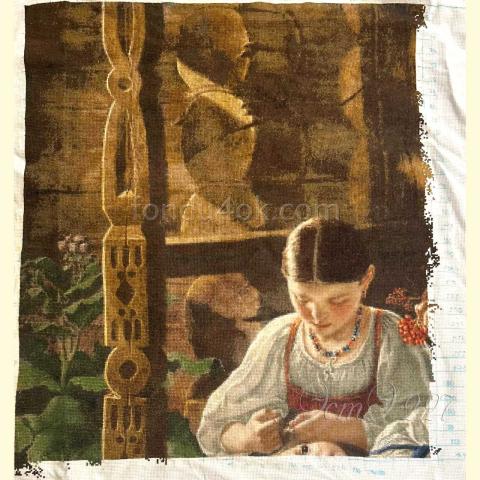 Вышивка  - ткань: Аида 18 ct, техника: крестик в 2 нитки<br>Автор вышивки:Юлия Зайцева (luik)