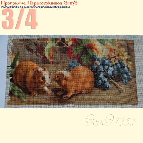 Вышивка  - ткань: Конгресс 24 ct, техника: петит-поинт <br>Автор вышивки: Елена Ветрова (Elena_V)<br>Программа Первоотшивов 2016, приз 3/4 работы