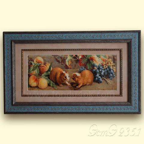 Оформленная вышивка  - ткань: Конгресс 24 ct, техника: петит-поинт <br>Автор вышивки: Елена Ветрова (Elena_V)