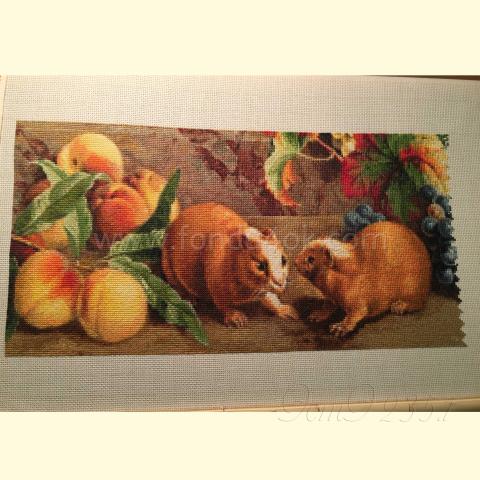 Вышивка  - ткань: Аида 16 ct, техника: крестик в 2 нитки<br>Автор вышивки: Елена Саратовцева