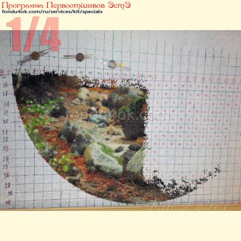 Вышивка  - ткань: Конгресс Страмин 24 ct, техника: петит-полукрест <br>Автор вышивки:  Gitana Kukyte (kugita)<br>Программа Первоотшивов 2021, приз 1/2 работы