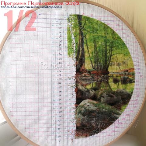 Вышивка  - ткань: Конгресс Страмин 24 ct, техника: петит-полукрест <br>Автор вышивки: Алёна Быстрова (Фиалена)<br>Программа Первоотшивов 2021, приз 1/2 работы