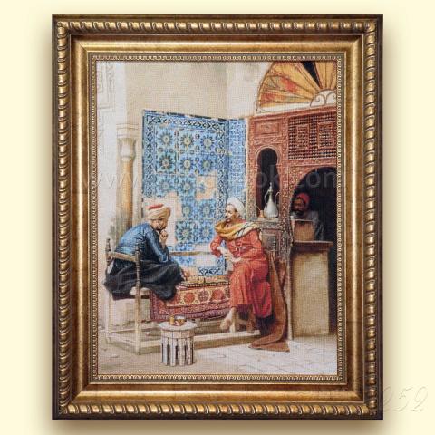 Оформленная вышивка  - ткань: Лугана 25 ct, техника: петит-полукрест <br>Автор вышивки: Воинова Виолетта (Виола)