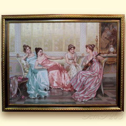 Оформленная вышивка  - ткань: Моноканва 18 ct, техника: крестик в 2 нитки <br>Автор вышивки: Елизавета (bezobrazowaliz)