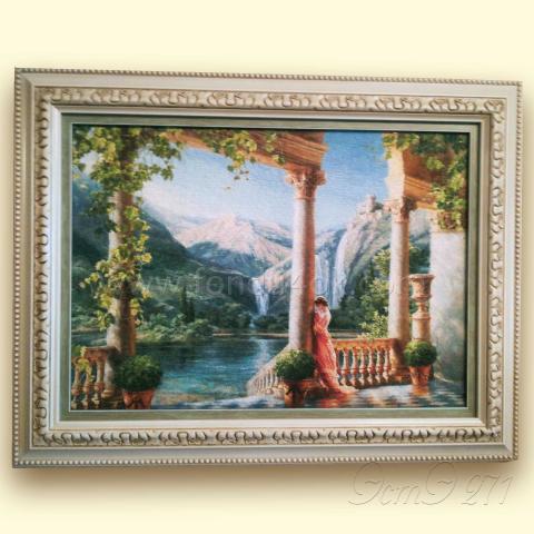 Оформленная вышивка  - ткань: Аида 18 ct, техника: крестик в 2 нитки<br>Автор вышивки: Наталья Баулина (baulyna1961)<br>Программа Первоотшивов 2017, приз завершенная работа