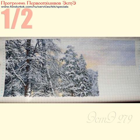 Вышивка  - ткань: Аида 18 ct, техника: крестик в 2 нитки<br>Автор вышивки: Валентина Ветрова (ValentinaV)<br>Программа Первоотшивов 2020, приз 1/2 работы