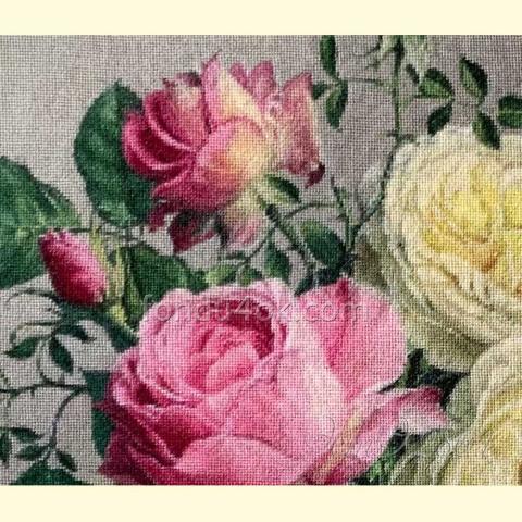 Вышивка  - ткань: Страмин 24 ct, техника: петит-полукрест <br>Автор вышивки: Елена Неськина