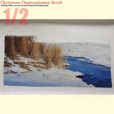 Вышивка  - ткань: Конгресс Страмин 24 ct, техника: петит-полукрест <br>Автор вышивки: Татьяна Борисенко (Палома)<br>Программа Первоотшивов 2021, приз 1/2 работы