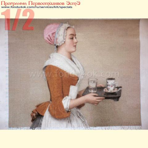 Вышивка  - ткань: Аида 18 ct, техника: крестик <br>Автор вышивки: Илона Тормосова (кукла)<br>Программа Первоотшивов 2017, приз 1/2 работы