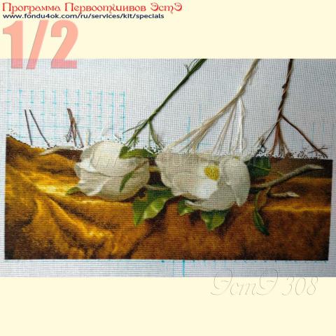 Вышивка  - ткань: Страмин-Конгресс 24 ct, техника: петит/полукрест <br>Автор вышивки: Елена Ефимова<br>Программа Первоотшивов 2019, приз 1/2 работы