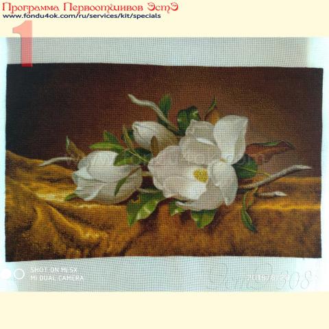 Вышивка  - ткань: Страмин-Конгресс 24 ct, техника: петит/полукрест <br>Автор вышивки: Елена Ефимова<br>Программа Первоотшивов 2019, финиш