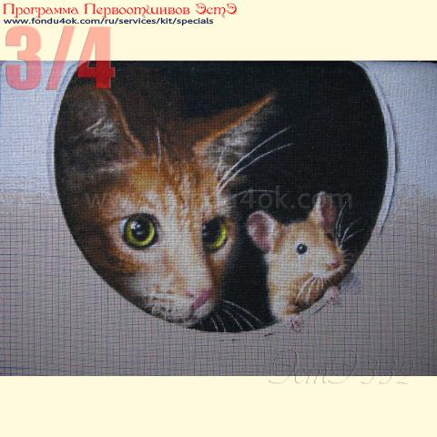 Вышивка  - ткань: Линда 27 ct, техника: петит-поинт <br>Автор вышивки: Екатерина Мусатова  (GattoC)<br>Программа Первоотшивов 2018, приз 3/4 работы