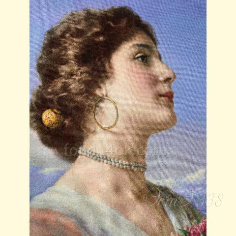 Вышивка  - ткань: Конгресс-страмин 24 ct, техника: петит-полукрест <br>Автор вышивки: Татьяна Федина (tatusha)