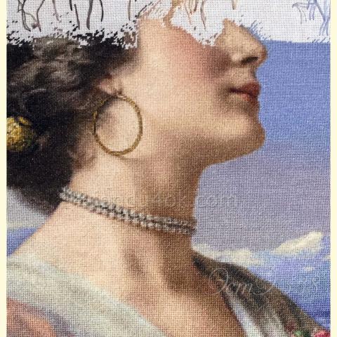 Вышивка  - ткань: Конгресс-страмин 24 ct, техника: петит-полукрест <br>Автор вышивки: Татьяна Федина (tatusha)