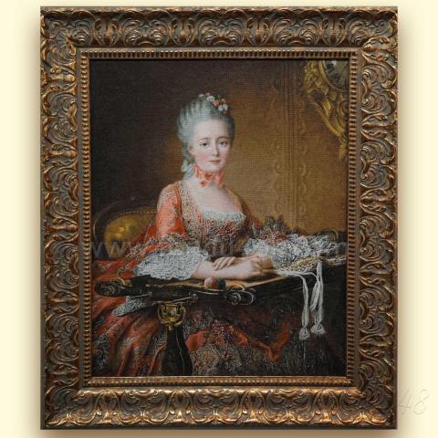 Оформленная вышивка  - ткань: Конгресс-страмин 24 ct, техника: петит-полукрест <br>Автор вышивки: Светлана (Belle)